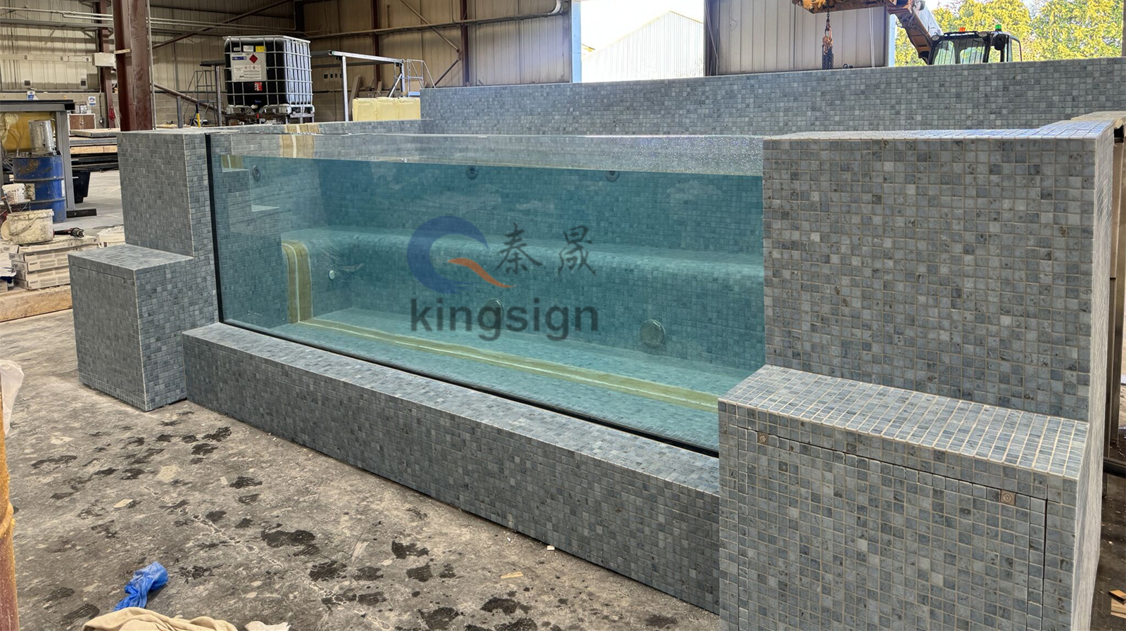 Бассейн дисплейі үшін kasningsnage 80mm қалың акрил парағы